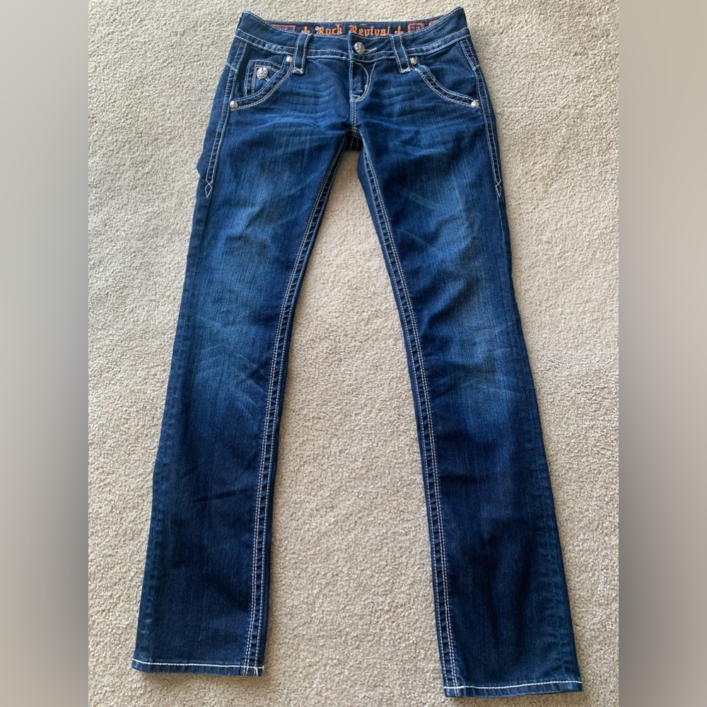 Rock Revival women’s jeans Adele straight size 28 in excellent condition